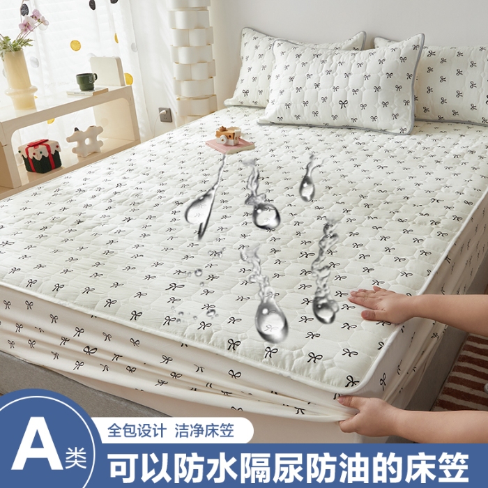 91家纺网 家纺一手货源 找家纺 （总）舒居家纺 2026春夏新款夹棉防水印花单床笠 床笠单件