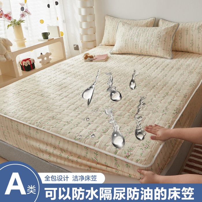 91家纺网 家纺一手货源 找家纺 （总）舒居家纺 2026春夏新款夹棉防水印花单床笠 床笠单件