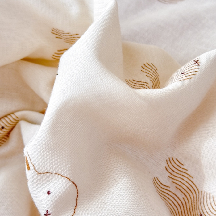 91家纺网 家纺一手货源 找家纺 2026高端法式韩版花边A类母婴级印花全棉双层纱单夏被子清新公主风荷叶边纯棉双层纱夏凉被空调被春秋被 兔宝宝