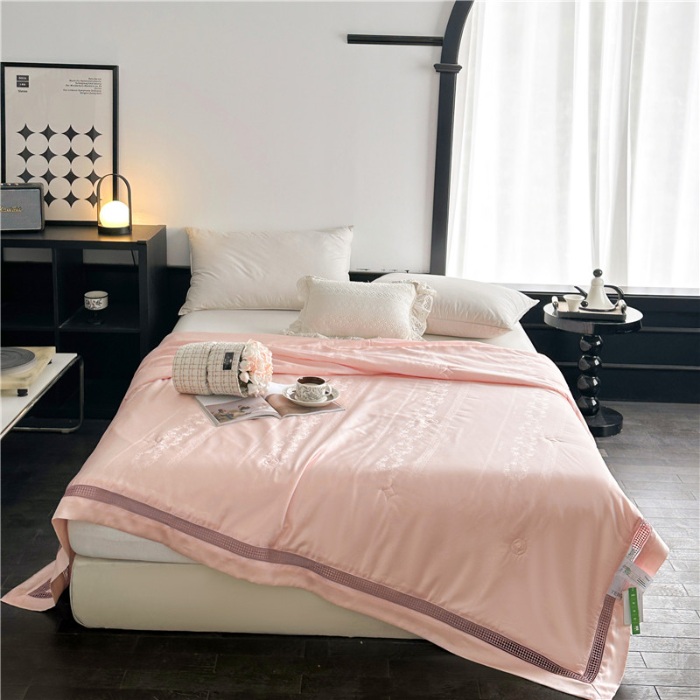 91家纺网 家纺一手货源 找家纺 总 2026春夏大提花轻奢美国进口Naia醋酯纤维夏被夏凉被空调被子被