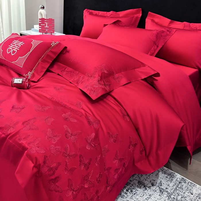 91家纺网 家纺一手货源 找家纺 （总）星蕴家纺 2026新款高档全棉婚庆四件套