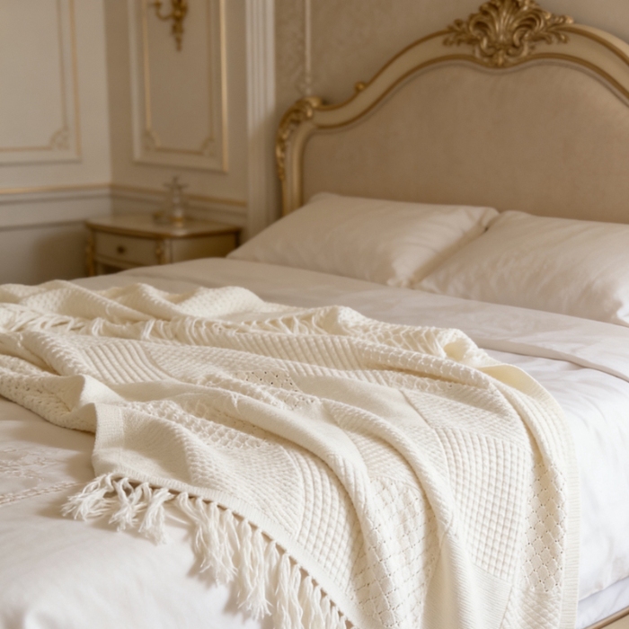 91家纺网 家纺一手货源 找家纺 （总）明治西川 针织流苏线毯法式休闲毯 沙发盖毯 空调毯装饰毯多用途毛毯