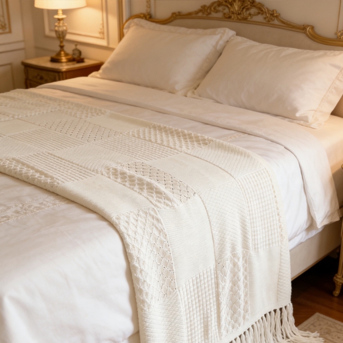 91家纺网 家纺一手货源 找家纺 （总）明治西川 针织流苏线毯法式休闲毯 沙发盖毯 空调毯装饰毯多用途毛毯