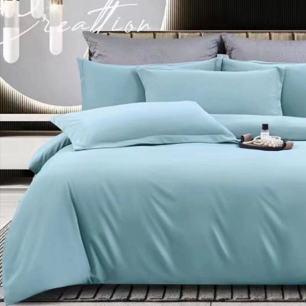 91家纺网 家纺一手货源 找家纺 梦丝语纯色糸列50双股100支长绒棉轻奢高端单被套