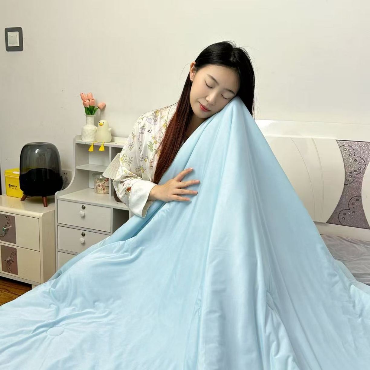 91家纺网 家纺一手货源 找家纺 （总）延遥2026新款A类氨纶凉感丝夏被天丝夏凉被学生宿舍空调被子被芯