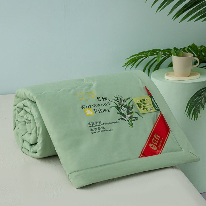 91家纺网 家纺一手货源 找家纺 （总）相思豆艾草夏被艾草夏凉被夏被驱蚊空调被可机洗薄被子会销礼品福利礼盒装团购促销装礼盒