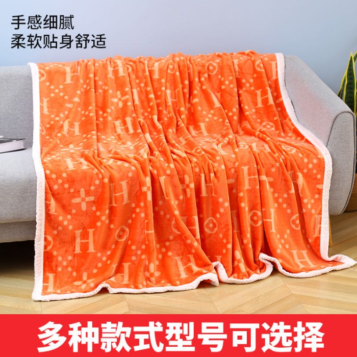 91家纺网 家纺一手货源 找家纺 （总）加厚爱马橙云柔航空毯毛毯加厚保暖家用飞机户外毯午睡盖毯促销团购礼品礼盒装