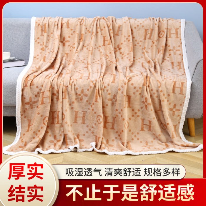 91家纺网 家纺一手货源 找家纺 （总）加厚爱马橙云柔航空毯毛毯加厚保暖家用飞机户外毯午睡盖毯促销团购礼品礼盒装