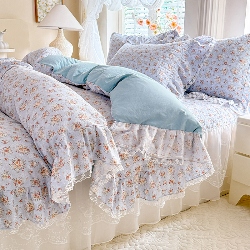 91家纺网 家纺一手货源 找家纺 （总）苏米娜家纺 2026春夏新款超柔云朵棉古法水洗棉床盖款四件套--小清新系列,花开半夏 , 紫韵花梦 ,海盐拿铁  ,兰亭序  ,绿野仙踪 ,萌宠乐园 ,陌上花开