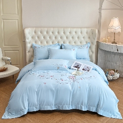 91家纺网 家纺一手货源 找家纺 （总）经年 2026春夏新款云朵棉刺绣四件套-约定,约定-以太兰,约定-粉玉,约定-香槟