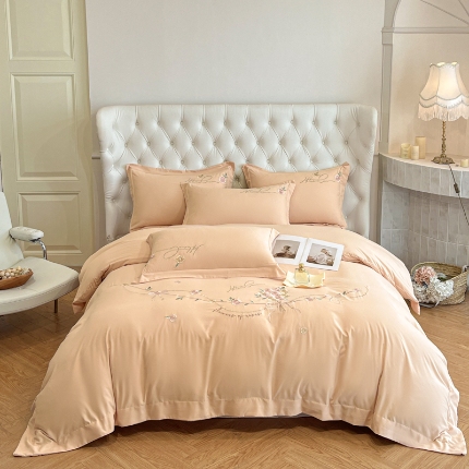 91家纺网 家纺一手货源 找家纺 （总）经年 2026春夏新款云朵棉刺绣四件套-约定