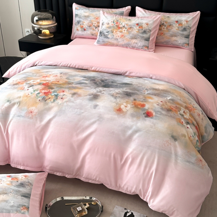 91家纺网 家纺一手货源 找家纺 （总）经年 2026春夏新款亲肤棉数码印花四件套-倾城