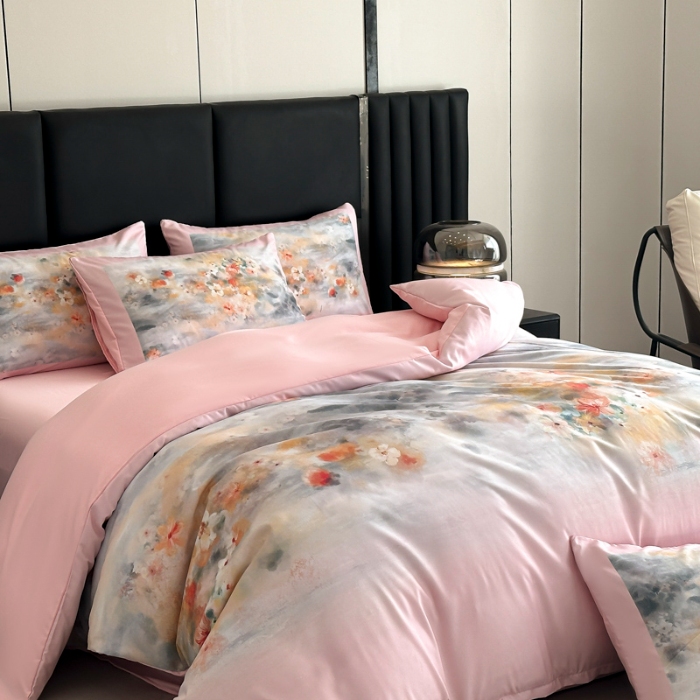 91家纺网 家纺一手货源 找家纺 （总）经年 2026春夏新款亲肤棉数码印花四件套-倾城