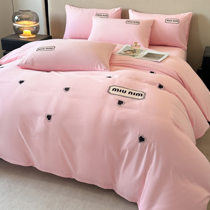 91家纺网 家纺一手货源 找家纺 （总）经年 2026春夏新款亲肤棉刺绣四件套-缪斯