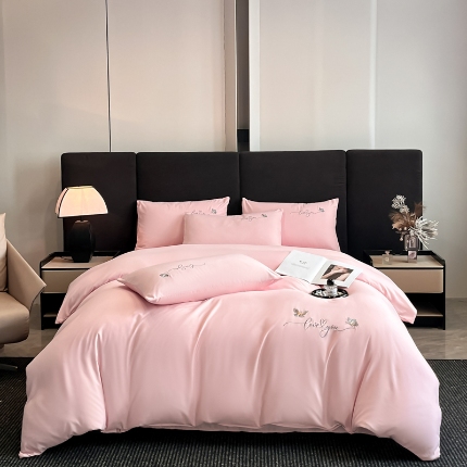 91家纺网 家纺一手货源 找家纺 （总）经年 2026春夏新款亲肤棉刺绣四件套-蝶舞