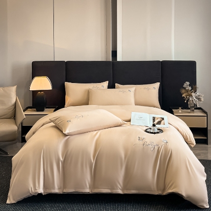 91家纺网 家纺一手货源 找家纺 （总）经年 2026春夏新款亲肤棉刺绣四件套-蝶舞