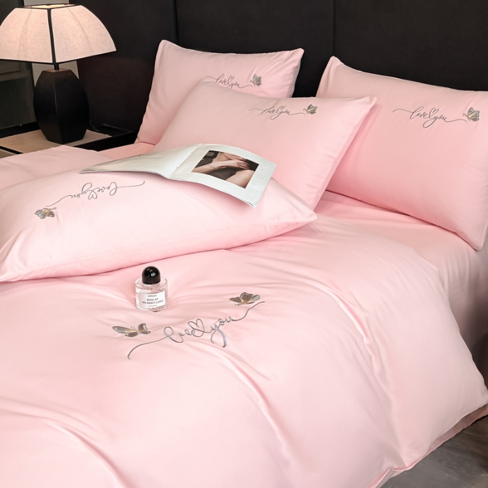 91家纺网 家纺一手货源 找家纺 （总）经年 2026春夏新款亲肤棉刺绣四件套-蝶舞