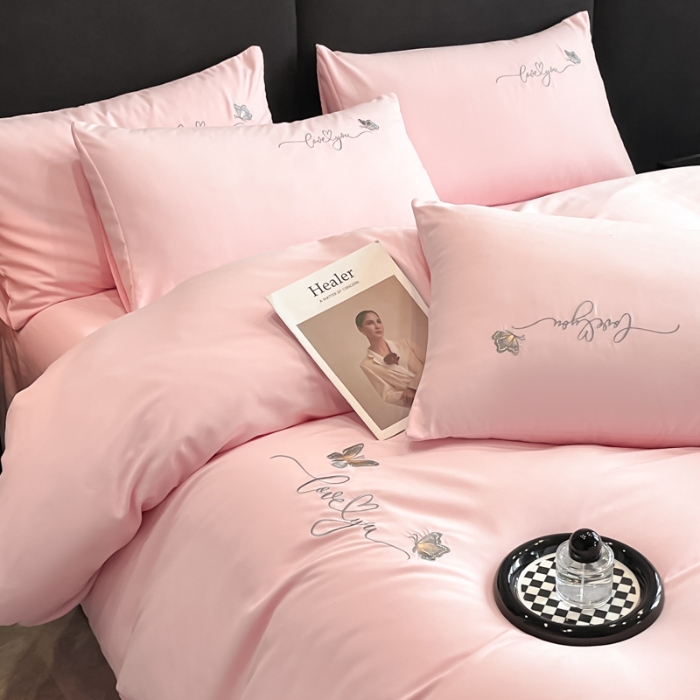 91家纺网 家纺一手货源 找家纺 （总）经年 2026春夏新款亲肤棉刺绣四件套-蝶舞