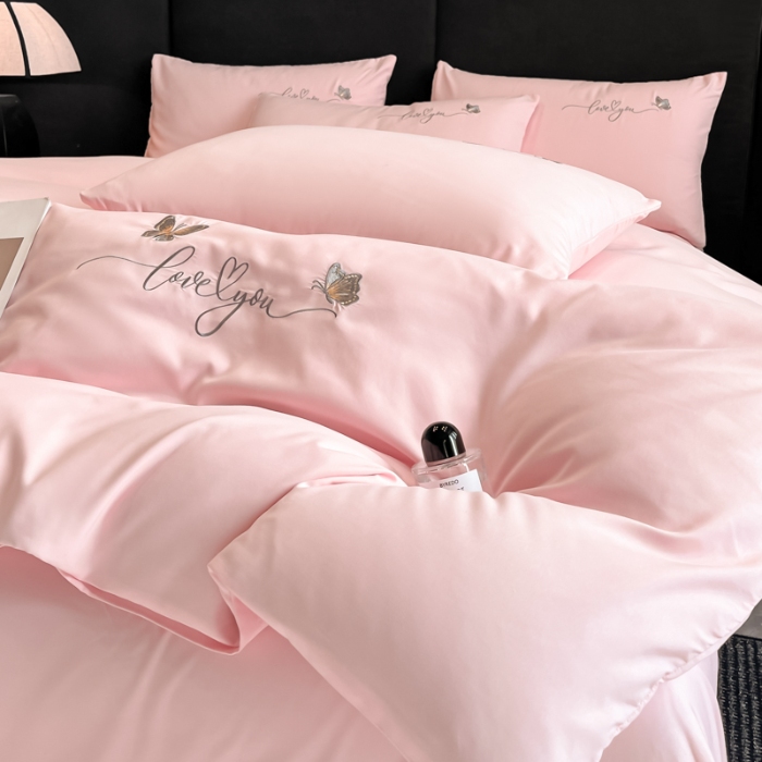 91家纺网 家纺一手货源 找家纺 （总）经年 2026春夏新款亲肤棉刺绣四件套-蝶舞