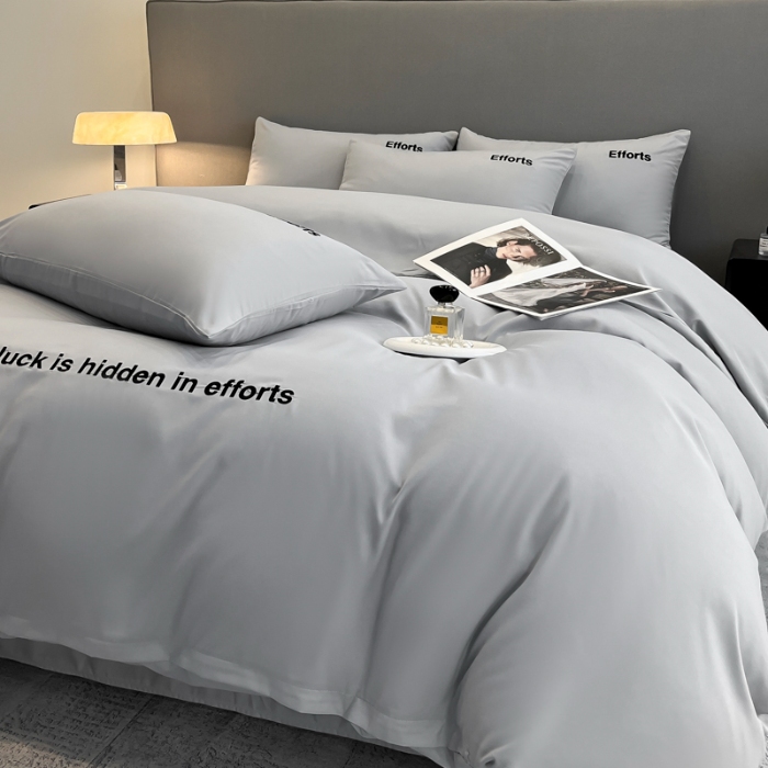 91家纺网 家纺一手货源 找家纺 （总）经年 2026春夏新款亲肤棉刺绣四件套-励志