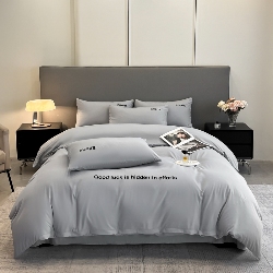 91家纺网 家纺一手货源 找家纺 （总）经年 2026春夏新款亲肤棉刺绣四件套-励志,励志-粉,励志-蓝,励志-浅灰,励志-香槟