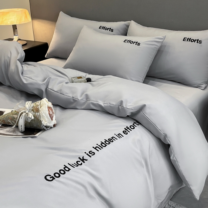 91家纺网 家纺一手货源 找家纺 （总）经年 2026春夏新款亲肤棉刺绣四件套-励志