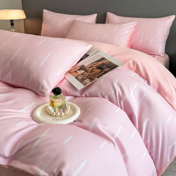 91家纺网 家纺一手货源 找家纺 （总）经年 2026春夏新款亲肤棉数码印花四件套-流星