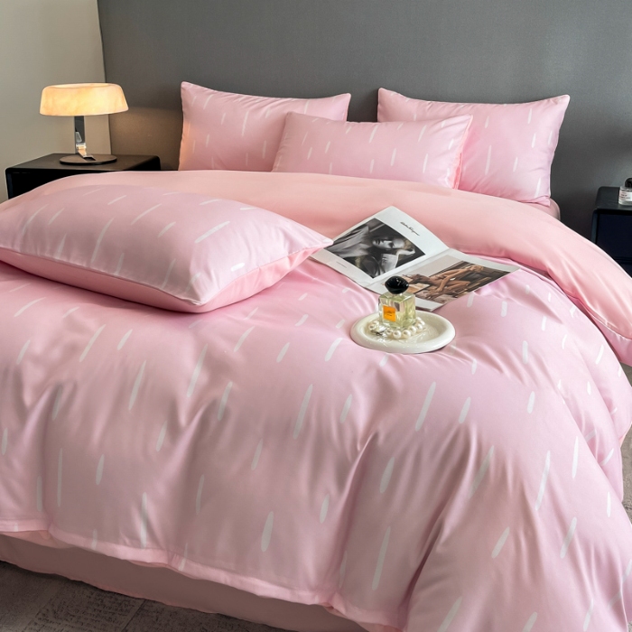 91家纺网 家纺一手货源 找家纺 （总）经年 2026春夏新款亲肤棉数码印花四件套-流星