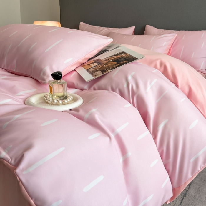 91家纺网 家纺一手货源 找家纺 （总）经年 2026春夏新款亲肤棉数码印花四件套-流星