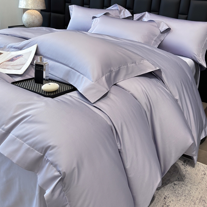 91家纺网 家纺一手货源 找家纺 （总）星蕴家纺 2026新款A类贡缎纯色长绒棉纯棉全棉四件套-多伦多