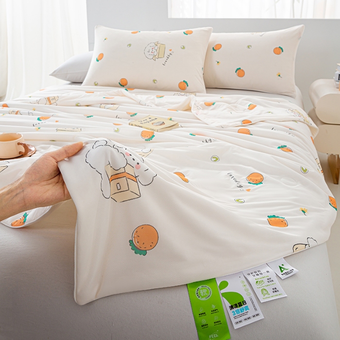 91家纺网 家纺一手货源 找家纺 （总）延遥2026新款3D数码印花有氨凉感丝夏被冰丝夏凉被空调被填充大豆纤维被子被芯