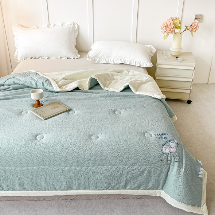 91家纺网 家纺一手货源 找家纺 （总）好欣怡 2026新款云朵泡泡棉夏被直播热款