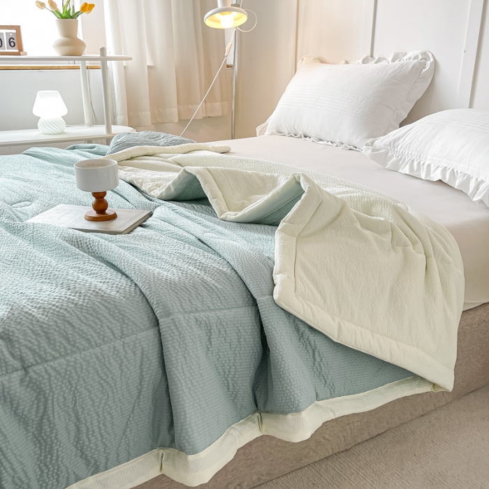 91家纺网 家纺一手货源 找家纺 （总）好欣怡 2026新款云朵泡泡棉夏被直播热款