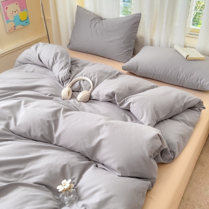 91家纺网 家纺一手货源 找家纺 （总）疆东2026高端轻奢100%新疆长绒棉纯色纯棉全棉磨毛四件套素色100支全棉纯棉磨毛四件套床单品件被罩