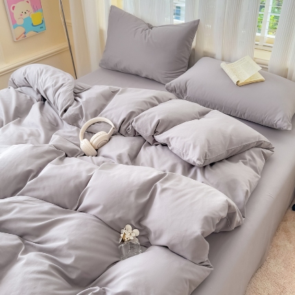 91家纺网 家纺一手货源 找家纺 （总）疆东2026高端轻奢100%新疆长绒棉纯色纯棉全棉磨毛四件套素色100支全棉纯棉磨毛四件套床单品件被罩