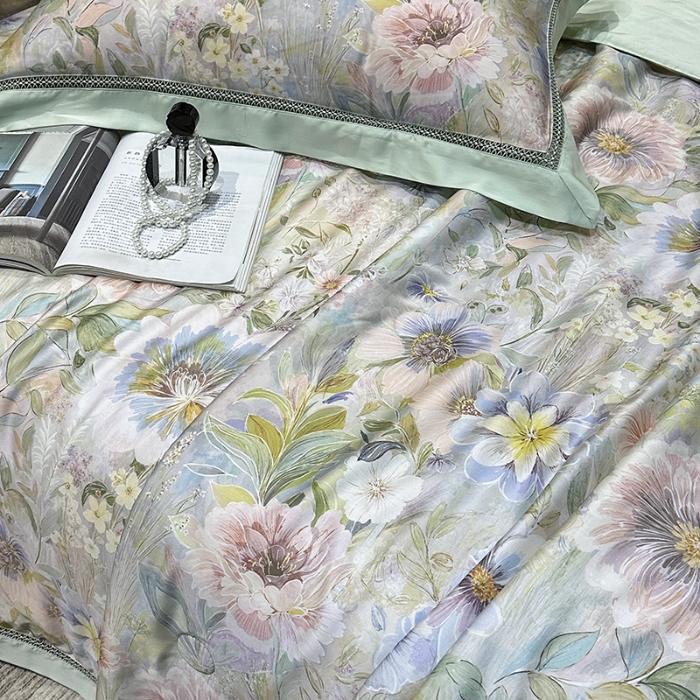 91家纺网 家纺一手货源 找家纺 （总）欧夏家纺 2026新款兰精天丝数码印花镂空夏被空调被夏凉被薄被子可机洗