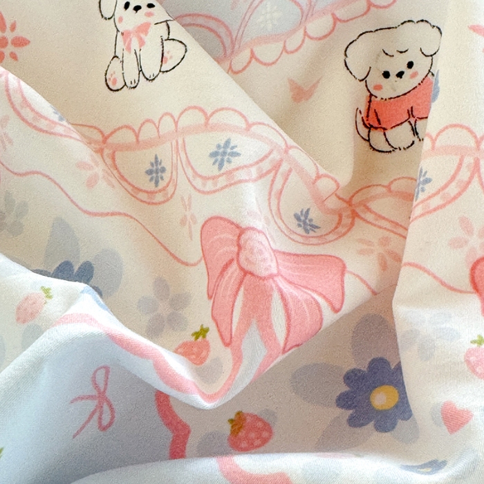 91家纺网 家纺一手货源 找家纺 （总）经年 2026新款学生季上下铺韩版花边水洗云朵棉学生宿舍三件套四件套