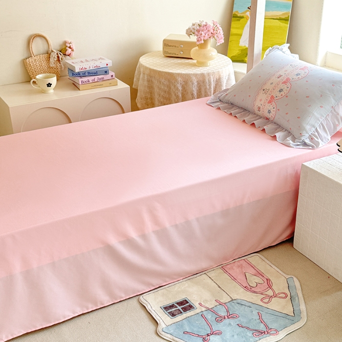 91家纺网 家纺一手货源 找家纺 （总）经年 2026新款学生季上下铺韩版花边水洗云朵棉学生宿舍三件套四件套