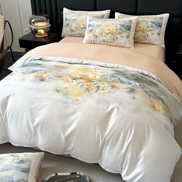 91家纺网 家纺一手货源 找家纺 （总）经年 2026春夏新款亲肤棉数码印花四件套-倾城