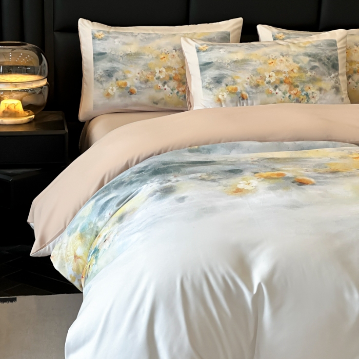 91家纺网 家纺一手货源 找家纺 （总）经年 2026春夏新款亲肤棉数码印花四件套-倾城