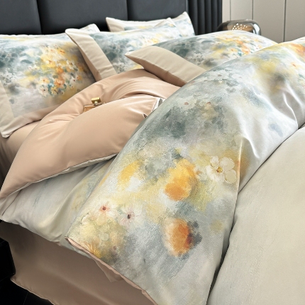 （总）经年 2026春夏新款亲肤棉数码印花四件套-倾城