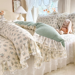 91家纺网 家纺一手货源 找家纺 （总）苏米娜家纺 2026春夏新款超柔云朵棉古法水洗棉床盖款四件套--小清新系列,花开半夏,  紫韵花梦 ,海盐拿铁  ,兰亭序 , 绿野仙踪 ,萌宠乐园 ,陌上花开