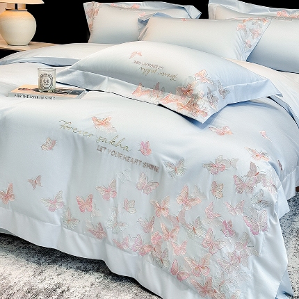 91家纺网 家纺一手货源 找家纺 （总）星蕴家纺 2026新款双股贡缎长绒棉四件套-挚爱