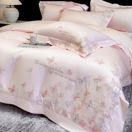 91家纺网 家纺一手货源 找家纺 （总）星蕴家纺 2026新款双股贡缎长绒棉四件套-挚爱