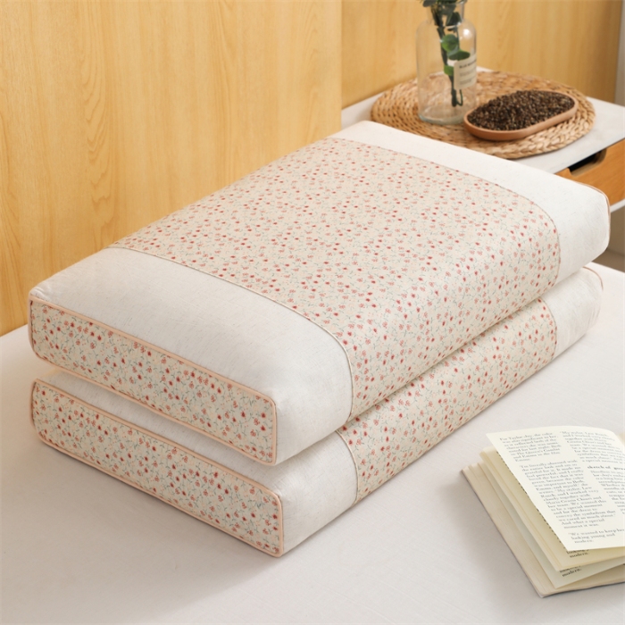 91家纺网 家纺一手货源 找家纺 （总）仁宇枕业 2026新款新品全棉小碎花宫廷款荞麦枕头枕芯