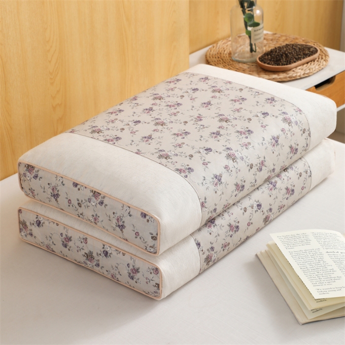 91家纺网 家纺一手货源 找家纺 （总）仁宇枕业 2026新款新品全棉小碎花宫廷款荞麦枕头枕芯