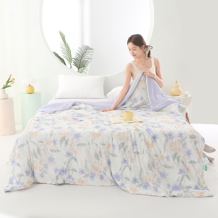 91家纺网 家纺一手货源 找家纺 （总）天之悦家纺 2026新款法式小香风皱皱纱冷感被夏被夏凉被空调被子被芯