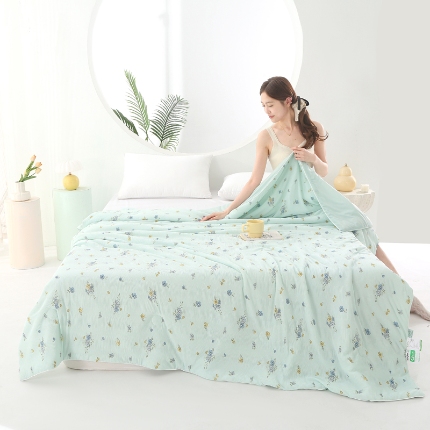 91家纺网 家纺一手货源 找家纺 （总）天之悦家纺 2026新款法式小香风皱皱纱冷感被夏被夏凉被空调被子被芯