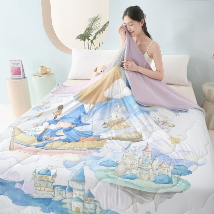 91家纺网 家纺一手货源 找家纺 （总）天之悦家纺 2026新款夏被大版数码云母冰丝夏凉被空调被子被芯