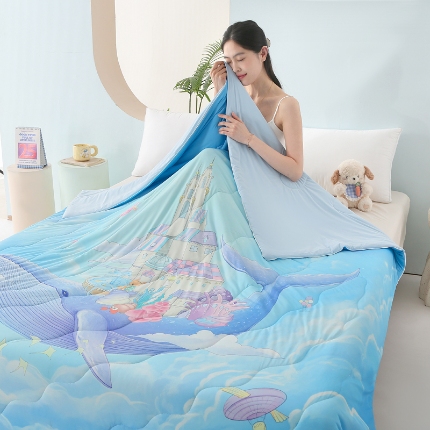 91家纺网 家纺一手货源 找家纺 （总）天之悦家纺 2026新款夏被大版数码云母冰丝夏凉被空调被子被芯